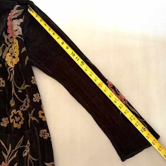 Johnny Was Sweater Biya Floral Embroidered Boho Duster Cardigan Wrap size Large - Picture 16 of 16
